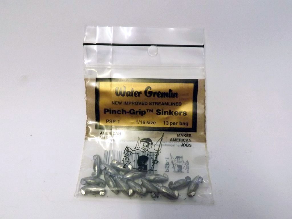 water gremlin streamlined pinch grip sinkers psp 1 1 16 oz water gremlin weight chart