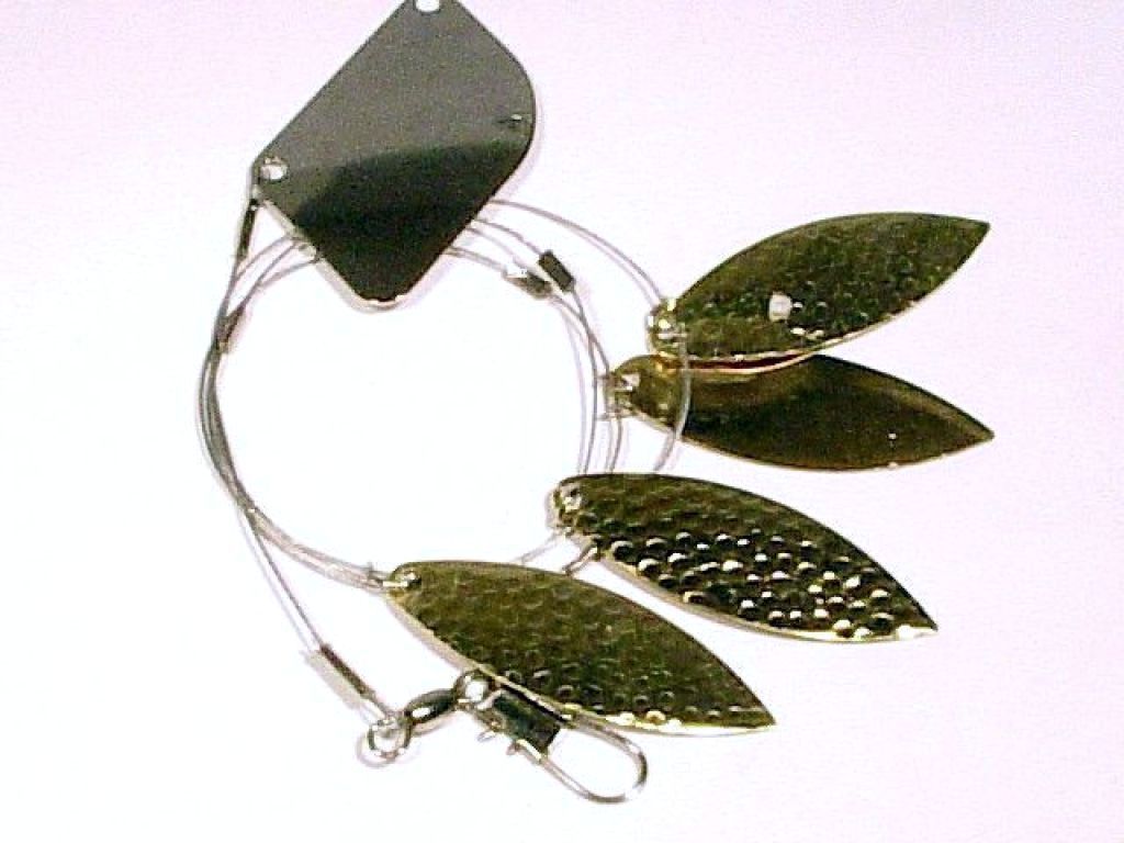 Shasta Tackle Co Flashers 4 Willow Leaf Hammered Brass Fishing Lures