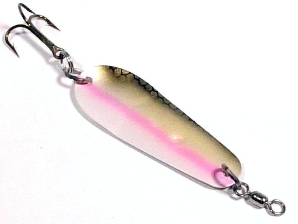 Luhr Jensen Tom Mack Spoon 3" Sz.5 Gold/Pink/Pearl 1/2Oz. Treble Hook